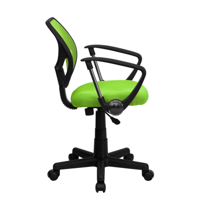 Flash Furniture Mid-back Green Mesh Swivel Task Chair With Arms