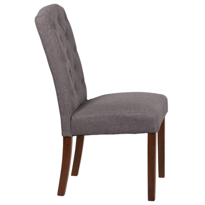 Flash Furniture Hercules Grove Park Series Gray Fabric Tufted Parsons Chair
