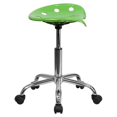 Flash Furniture Vibrant Apple Green Tractor Seat And Chrome Stool