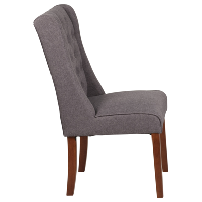 Flash Furniture Hercules Preston Series Gray Fabric Tufted Parsons Chair