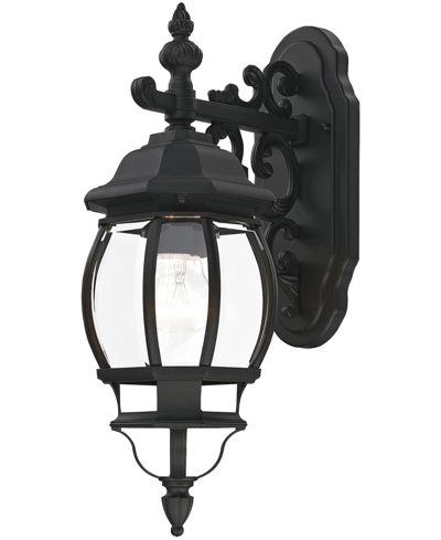 Livex Frontenac 1 Light Outdoor Wall Lantern In Textured Black