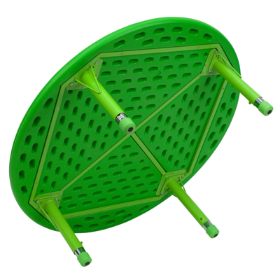 Flash Furniture 33'' Round Green Plastic Height Adjustable Activity Table