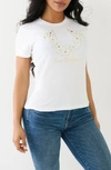 True Religion Brand Jeans Studded Logo Graphic T-shirt In White