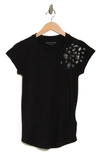 Zadig & Voltaire Skinny Leo Strass Tee In Noir