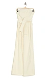A.l.c Elsie Strapless Wide-leg Linen Jumpsuit In Glace