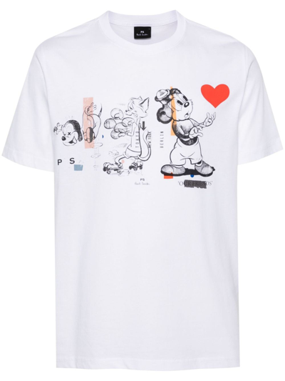 Ps By Paul Smith T-shirt With Print In White