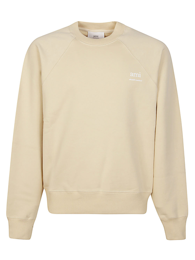 Ami Alexandre Mattiussi Cotton Jumper In Neutral