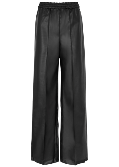 Wolford Wide-leg Faux Leather Trousers In Black