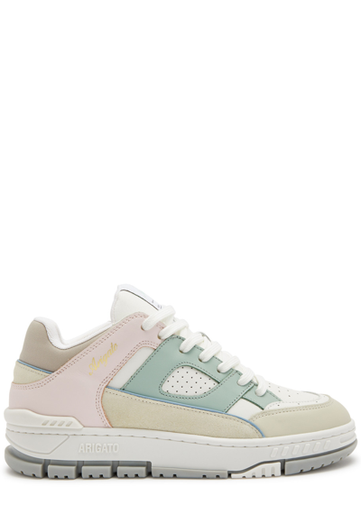 Axel Arigato Area Lo Panelled Leather Trainers In Green
