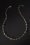 Luna Skye Emerald Bezel Choker Necklace In Gold