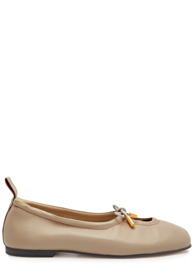 Alohas Rosalind Leather Ballet Flats In Cream