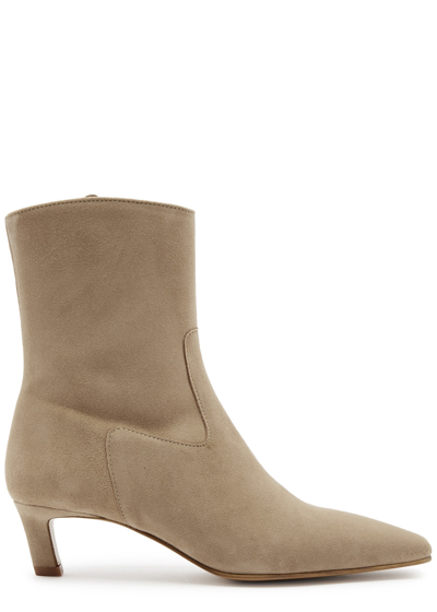 Alohas Nash 50 Suede Ankle Boots In Beige
