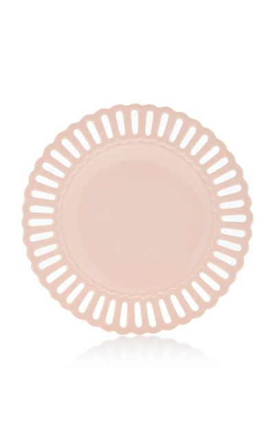 Moda Domus Balconata Creamware Dessert Plate In Pink