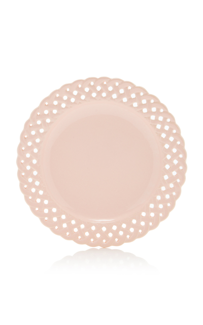 Moda Domus Openwork Creamware Dessert Plate In Pink