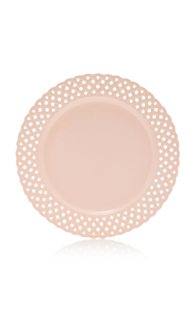 Moda Domus Openwork Creamware Charger Plate In Pink