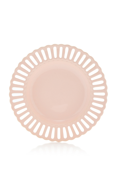 Moda Domus Balconata Creamware Soup Plate In Pink