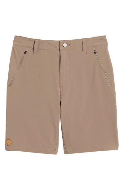 Fjall Raven Abisko Trail Stretch Shorts In Suede Brown