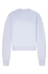 Skims Cotton Blend Fleece Crewneck Sweatshirt In Periwinkle