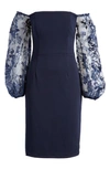 Eliza J Off-the-shoulder Dress In Navy