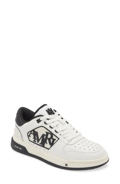 Amiri Men's Classic Leather Logo Low-top Sneakers In White Black