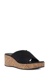 Donald Pliner Platform Wedge Sandal In Black