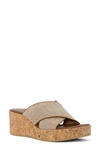 Donald Pliner Platform Wedge Sandal In Saddle