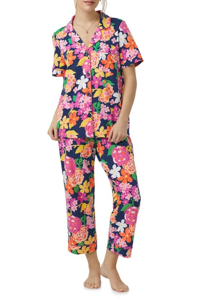 Bedhead Pajamas Floral Print Crop Pajamas In Green House Floral