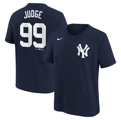 Nike Kids' Big Boys  Aaron Judge Navy New York Yankees Home Player Name And Number T-shirt