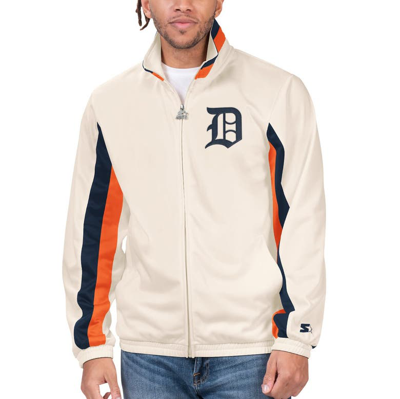 Starter Cream Detroit Tigers Rebound Cooperstown Collection Full-zip Track Jacket