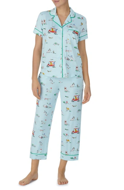 Kate Spade Print Crop Pyjamas In Mini Golf