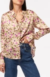 Cami Nyc Crosby Silk Charmeuse Button-up Shirt In Spring Geranium
