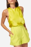 Cami Nyc Floriana Racerback Silk Tank In Zest