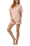 Bedhead Pajamas Print Stretch Organic Cotton Jersey Short Pajamas In Pink Mixology