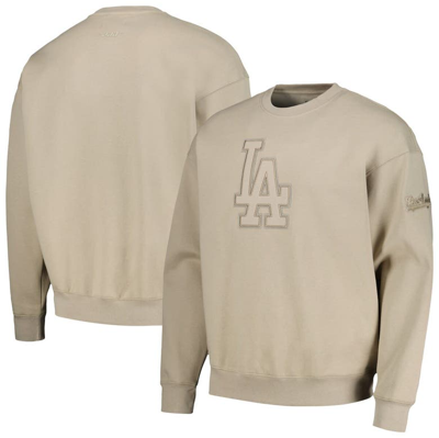 Pro Standard Pewter Los Angeles Dodgers Neutral Drop Shoulder Pullover Sweatshirt