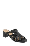 Trotters Lauri Woven Slide Sandal In Black