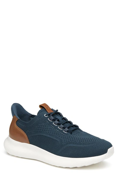 Johnston & Murphy Men's Amherst 2.0 Knit Plain Toe Sneakers In Navy Knit