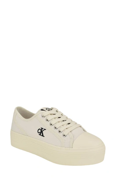 Calvin Klein Brinle Platform Sneaker In Ivory