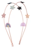 MIMI & LULA KIDS' ALICE RAINBOW & STAR DOUBLE STRAND HEADBAND