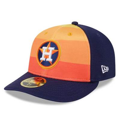 New Era Orange Houston Astros 2024 Batting Practice Low Profile 59fifty Fitted Hat