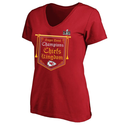 Fanatics Branded  Red Kansas City Chiefs Super Bowl Lviii Champions Plus Size On Top V-neck T-shirt