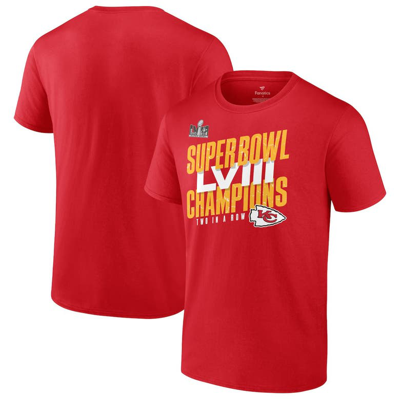Fanatics Branded Red Kansas City Chiefs Super Bowl Lviii Champions Iconic Victory T-shirt