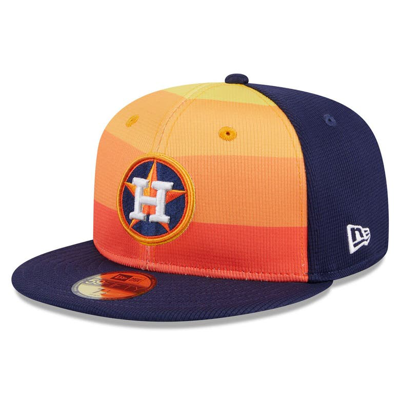 New Era Orange Houston Astros 2024 Batting Practice 59fifty Fitted Hat