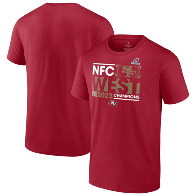 Fanatics Branded  Scarlet San Francisco 49ers 2023 Nfc West Division Champions Conquer T-shirt