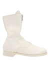 Guidi Front-zip Leather Boots In White
