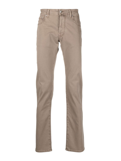 Jacob Cohen Straight Leg Casual Trousers In Grey
