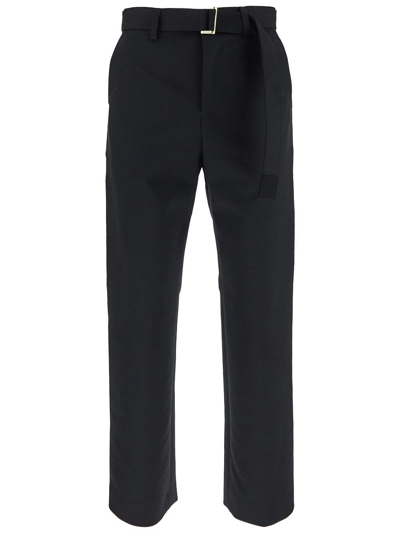 Sacai X Carhartt Wip Logo Trouser In Black