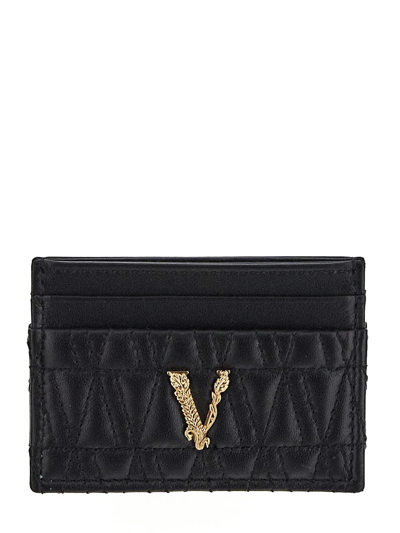 Versace Black Virtus Card Holder