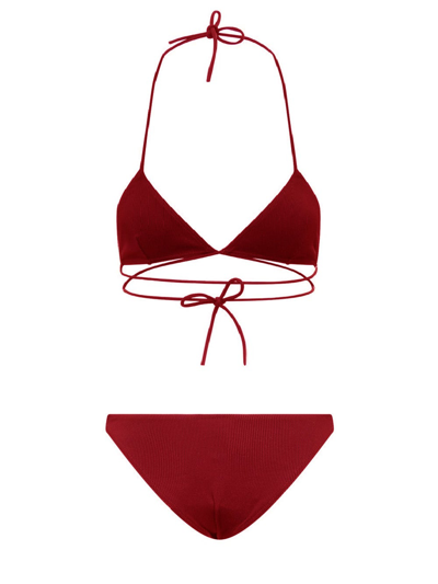 Lido Tredici Ribbed Bikini In Red