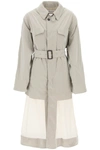 Maison Margiela Long Trench Coat In Neutro