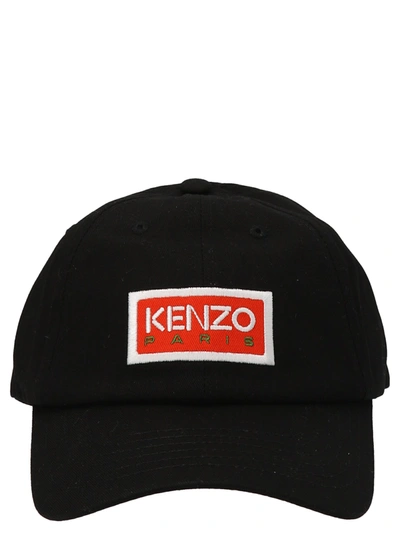 Kenzo Curved Peak Logo Cap In Black